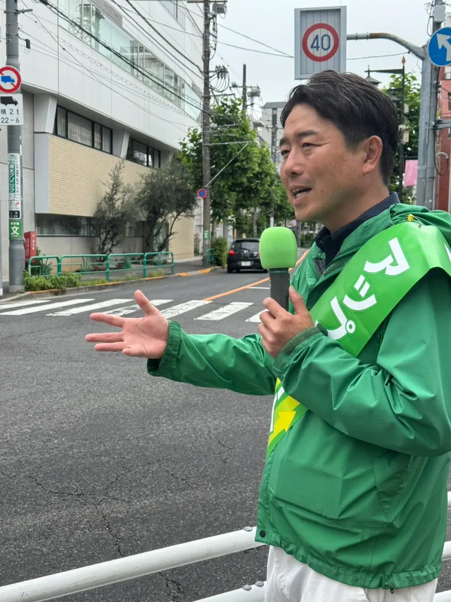街頭1000本ノックの活動写真（6月7日 午前・西荻・善福寺・桃井周辺）