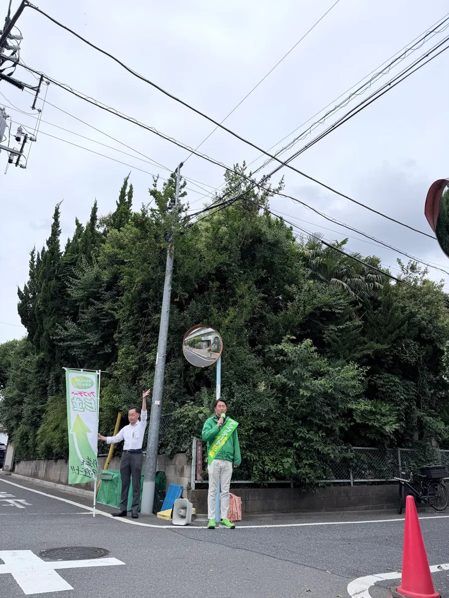 街頭1000本ノックの活動写真（6月4日 午前・井草・上井草・下井草周辺）
