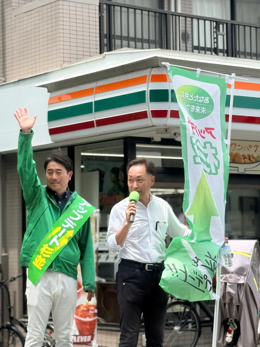 街頭1000本ノックの活動写真（6月11日 午前・高井戸・久我山・浜田山周辺）