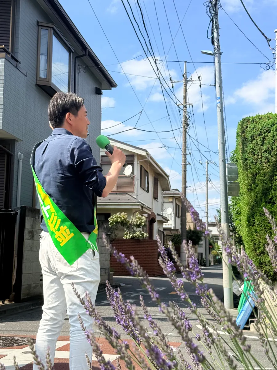 街頭1000本ノックの活動写真（6月6日 午後・高井戸・久我山・浜田山周辺）