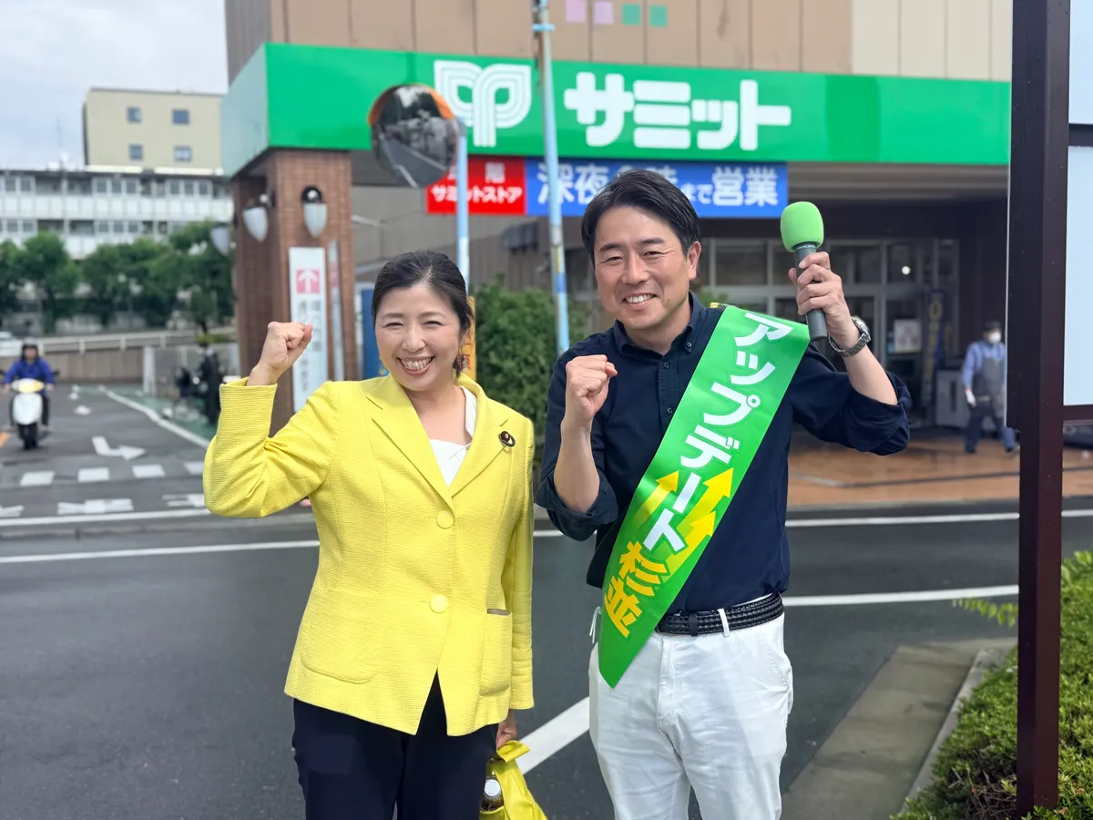 街頭1000本ノックの活動写真（6月12日 午後・井草・上井草・下井草周辺）
