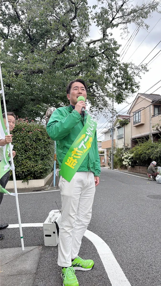 街頭1000本ノックの活動写真（6月4日 午前・井草・上井草・下井草周辺）