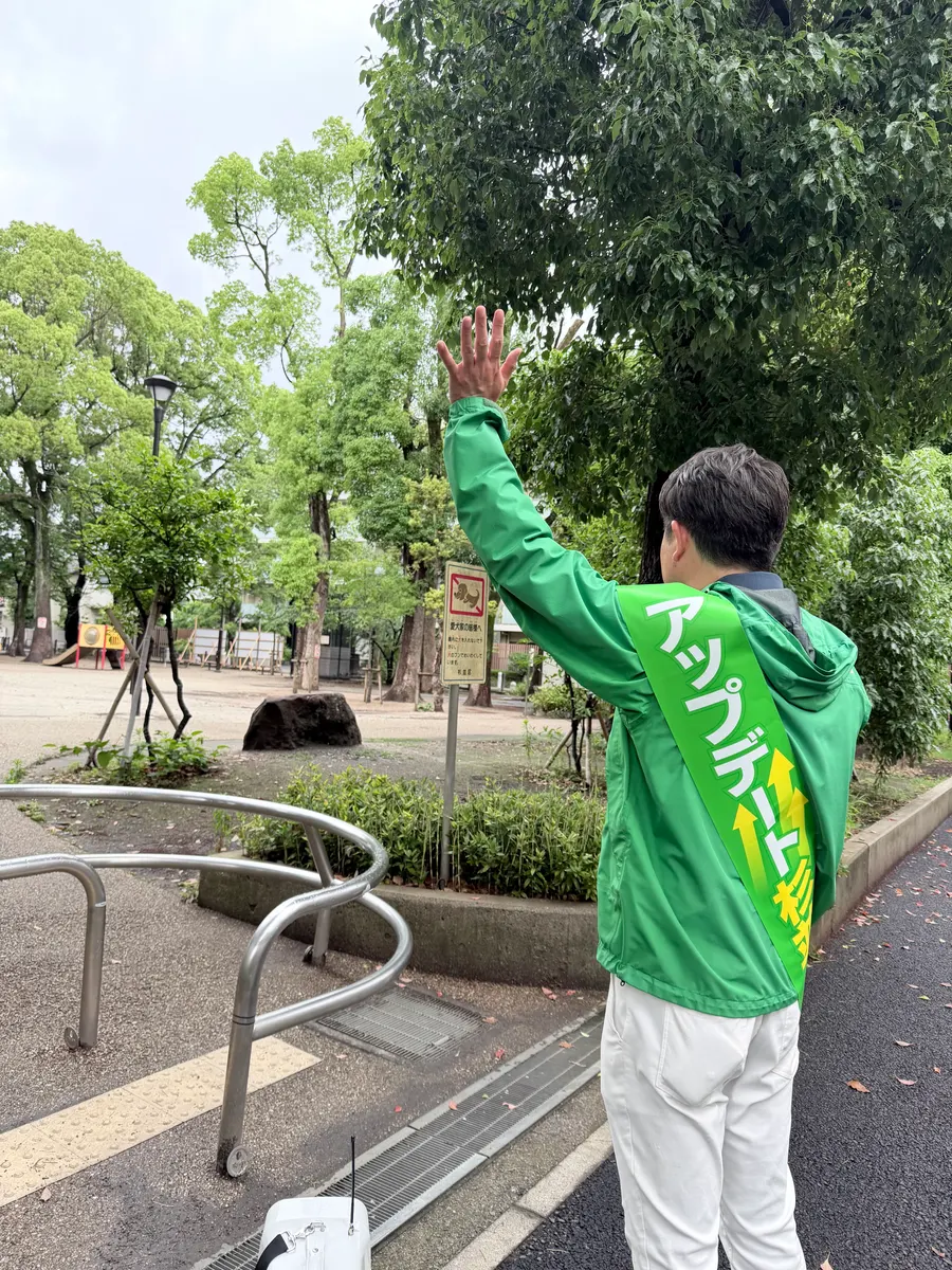 街頭1000本ノックの活動写真（6月9日 午前・荻窪・天沼・清水周辺）