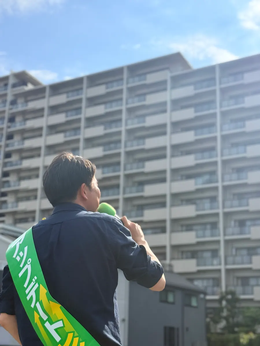 街頭1000本ノックの活動写真（6月12日 午後・井草・上井草・下井草周辺）
