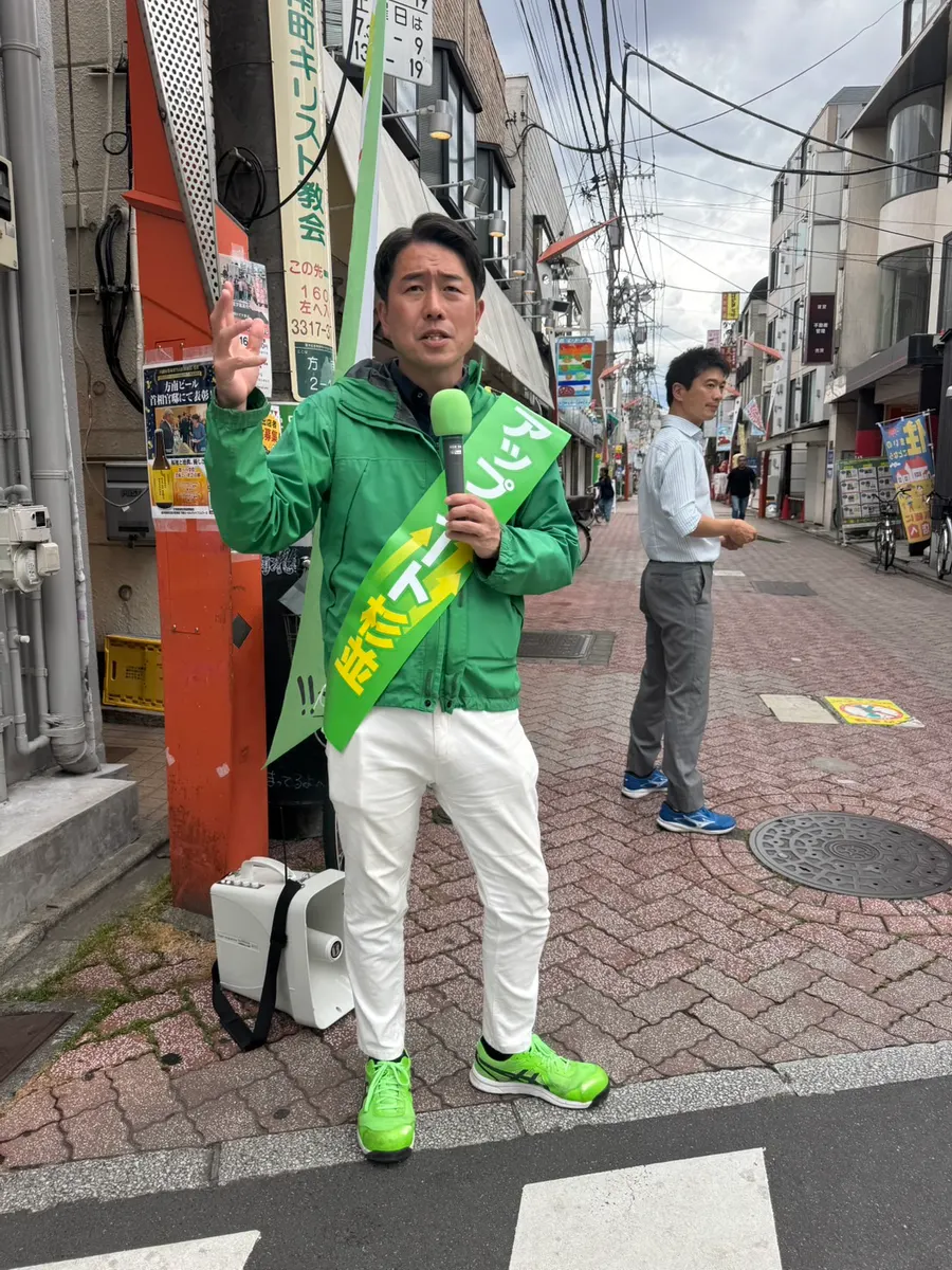 街頭1000本ノックの活動写真（6月4日 午後・永福・和泉・方南周辺）