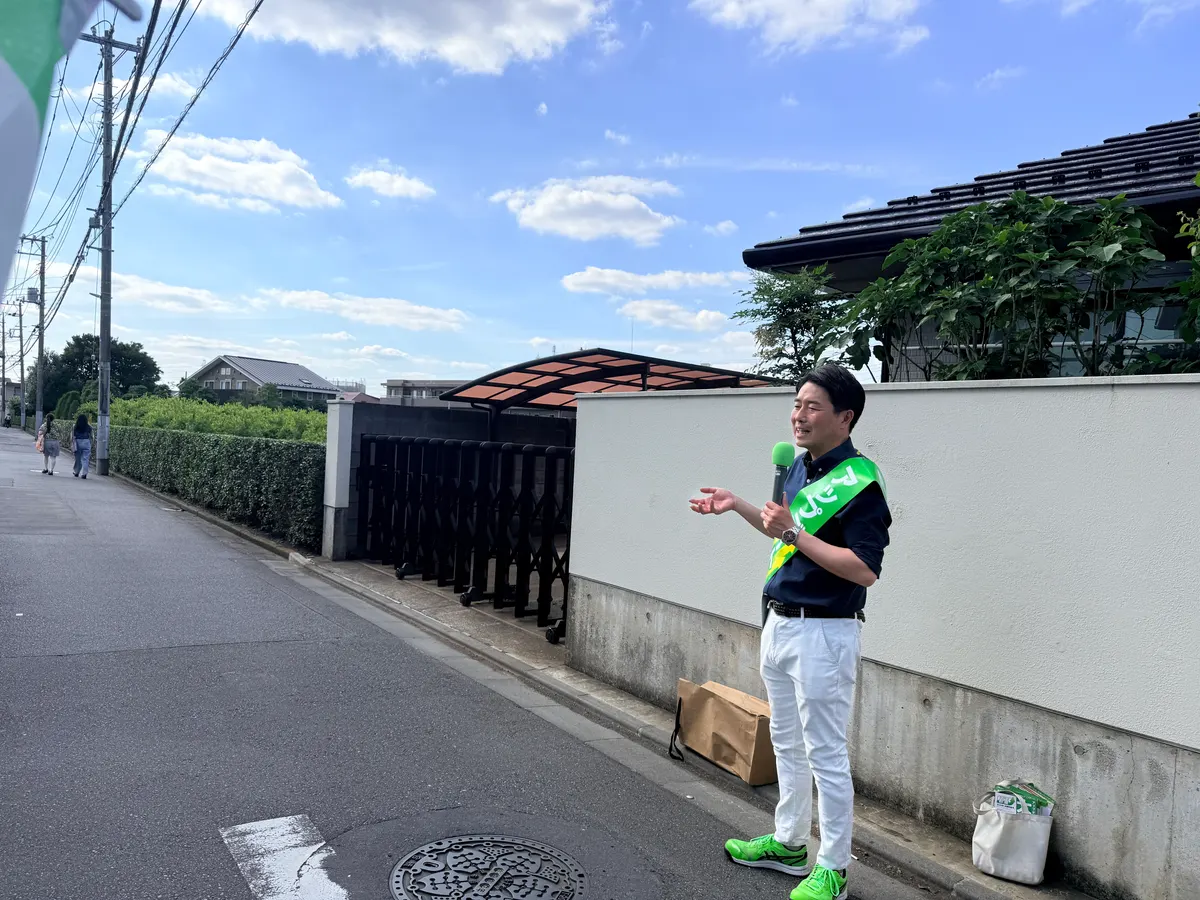 街頭1000本ノックの活動写真（6月6日 午後・高井戸・久我山・浜田山周辺）