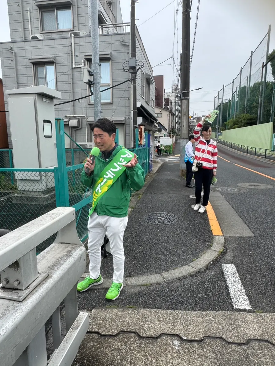 街頭1000本ノックの活動写真（6月7日 午前・西荻・善福寺・桃井周辺）