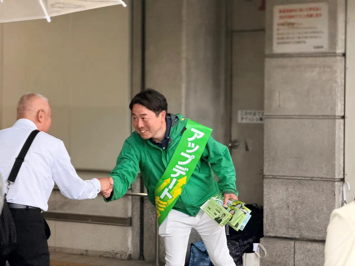 街頭1000本ノックの活動写真（6月9日 朝・荻窪・天沼・清水周辺）