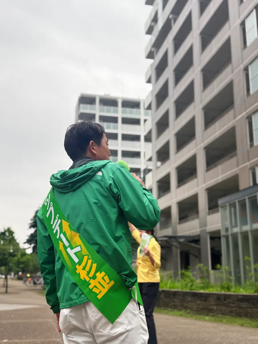 街頭1000本ノックの活動写真（6月7日 午後・井草・上井草・下井草周辺）