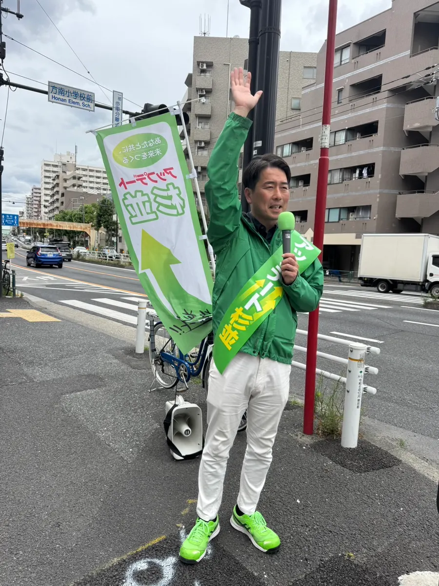 街頭1000本ノックの活動写真（6月4日 午後・永福・和泉・方南周辺）