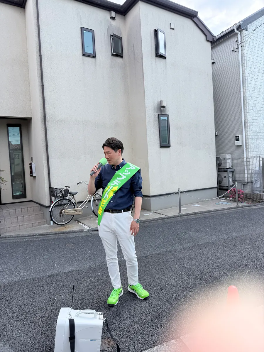 街頭1000本ノックの活動写真（6月6日 午後・高井戸・久我山・浜田山周辺）