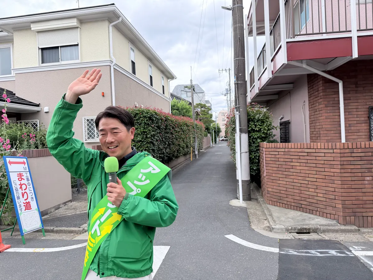 街頭1000本ノックの活動写真（6月4日 午前・荻窪・天沼・清水周辺）