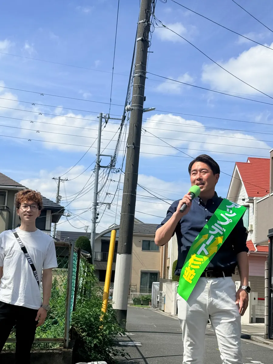 街頭1000本ノックの活動写真（6月6日 午後・高井戸・久我山・浜田山周辺）