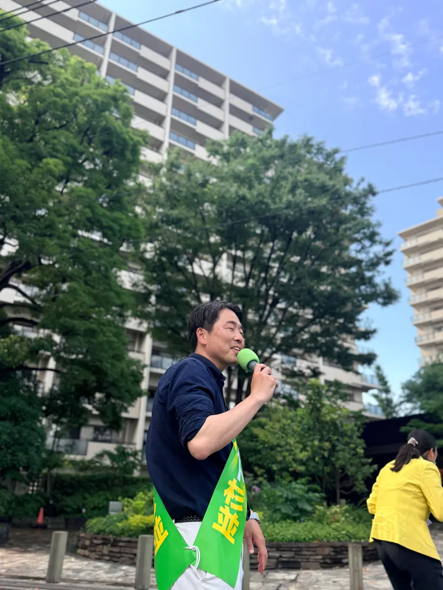 街頭1000本ノックの活動写真（6月12日 午後・井草・上井草・下井草周辺）