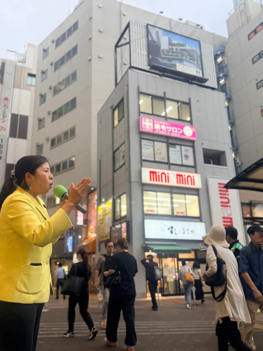 街頭1000本ノックの活動写真（6月12日 夕方・荻窪・天沼・清水周辺）