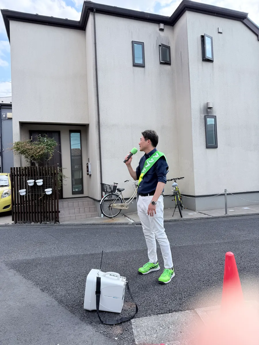 街頭1000本ノックの活動写真（6月6日 午後・高井戸・久我山・浜田山周辺）