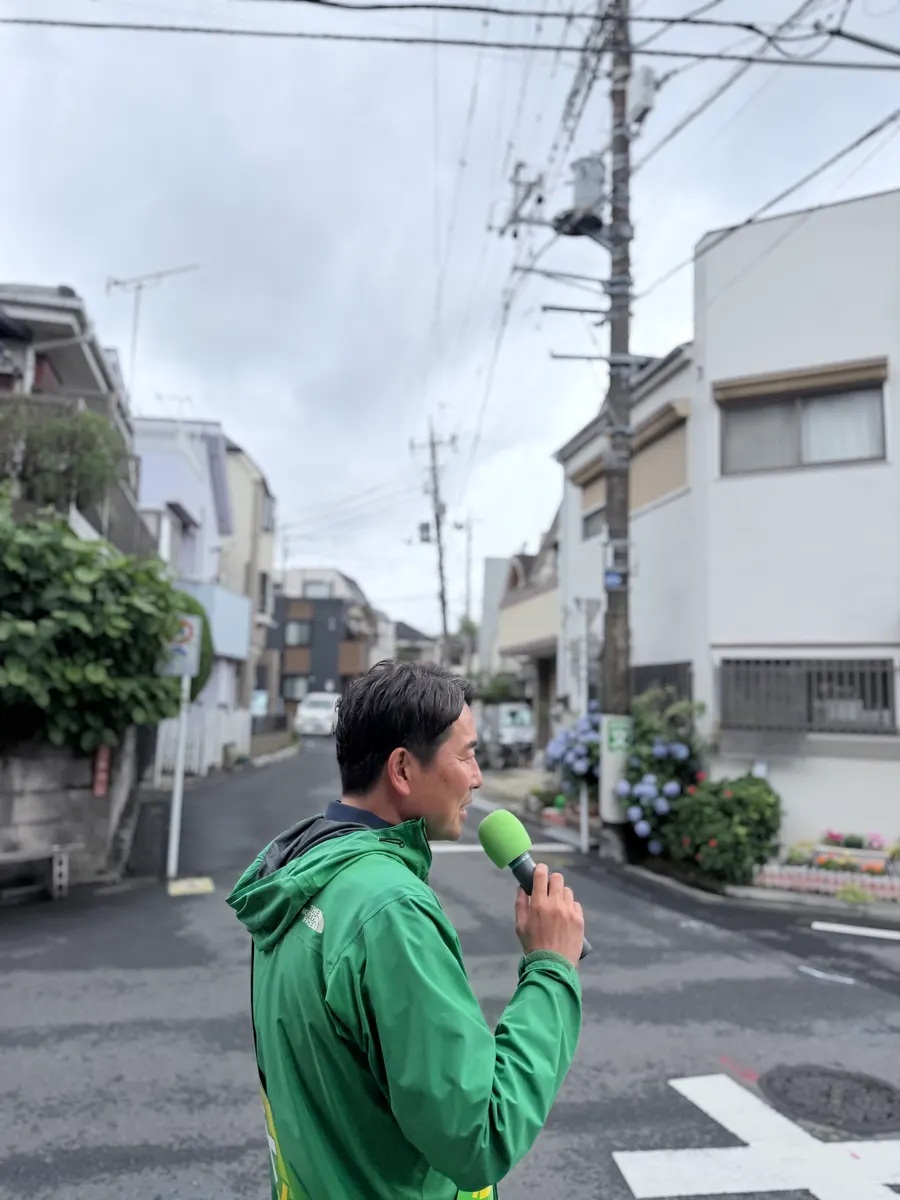 街頭1000本ノックの活動写真（6月9日 午前・荻窪・天沼・清水周辺）