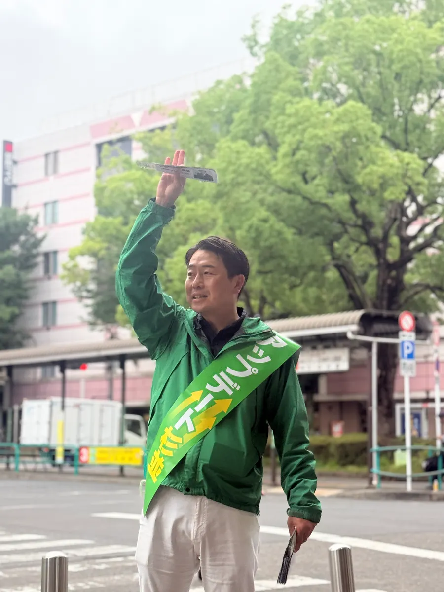 街頭1000本ノックの活動写真（6月10日 朝・阿佐谷・成田周辺）