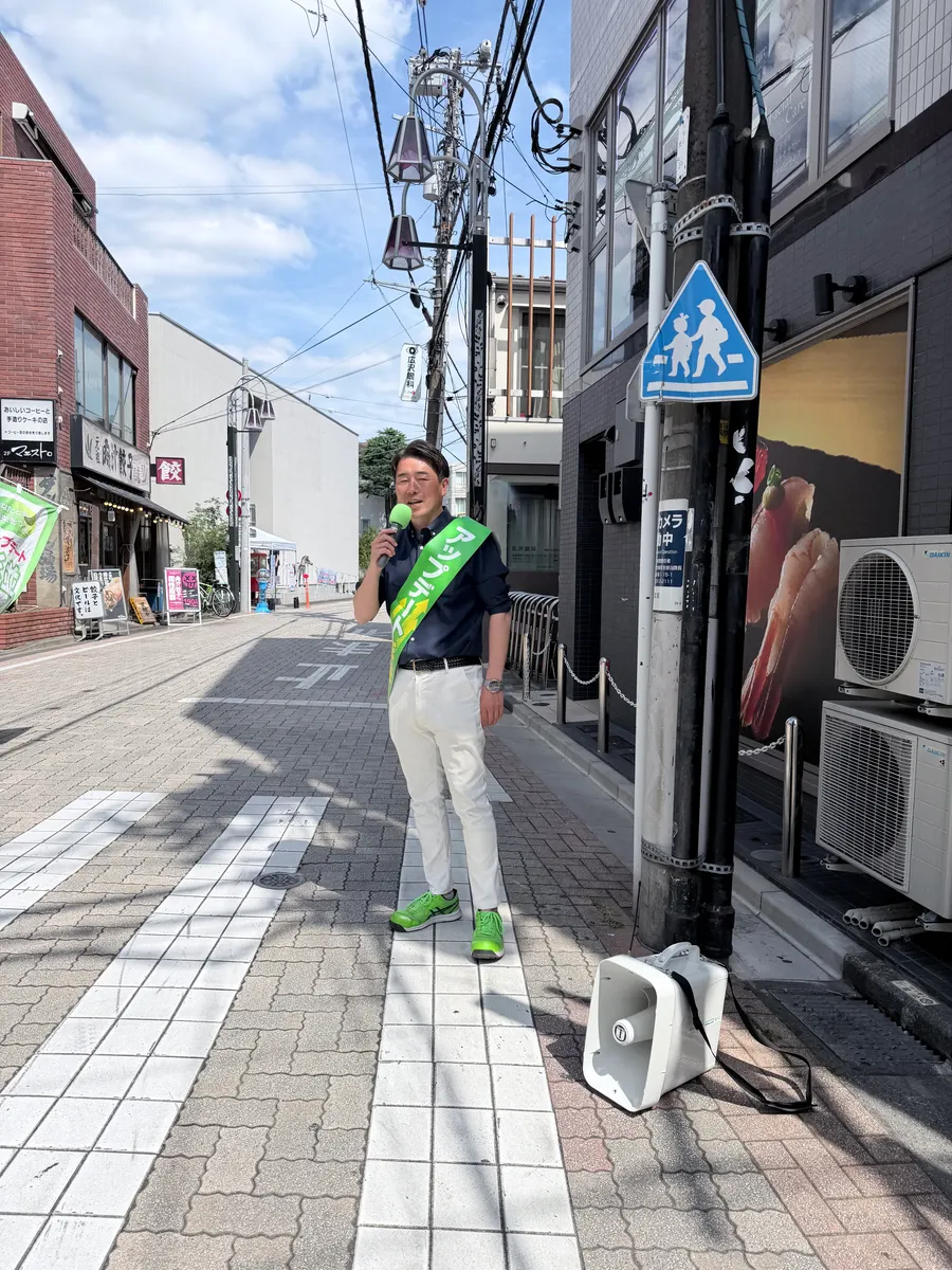 街頭1000本ノックの活動写真（6月6日 午後・高井戸・久我山・浜田山周辺）