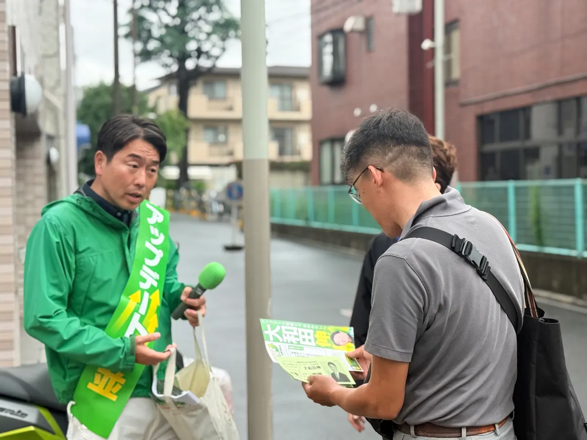街頭1000本ノックの活動写真（6月9日 午前・荻窪・天沼・清水周辺）