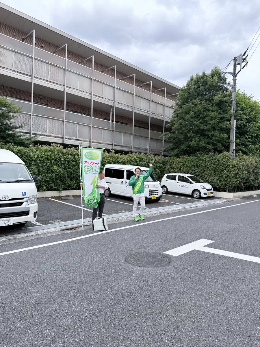 街頭1000本ノックの活動写真（6月4日 午前・井草・上井草・下井草周辺）
