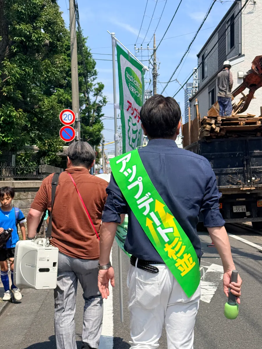 街頭1000本ノックの活動写真（6月13日 昼・高円寺・和田・堀ノ内周辺）