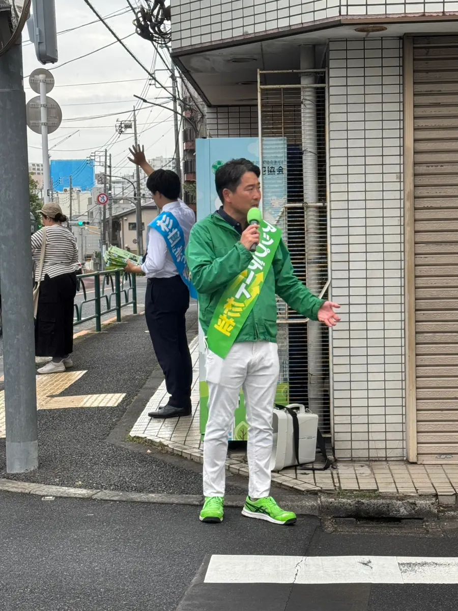 街頭1000本ノックの活動写真（6月7日 午前・西荻・善福寺・桃井周辺）