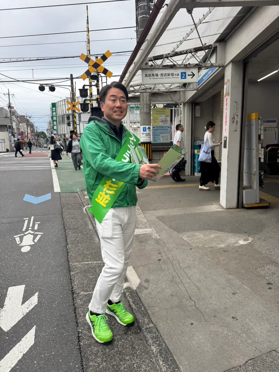 街頭1000本ノックの活動写真（6月5日 朝・井草・上井草・下井草周辺）