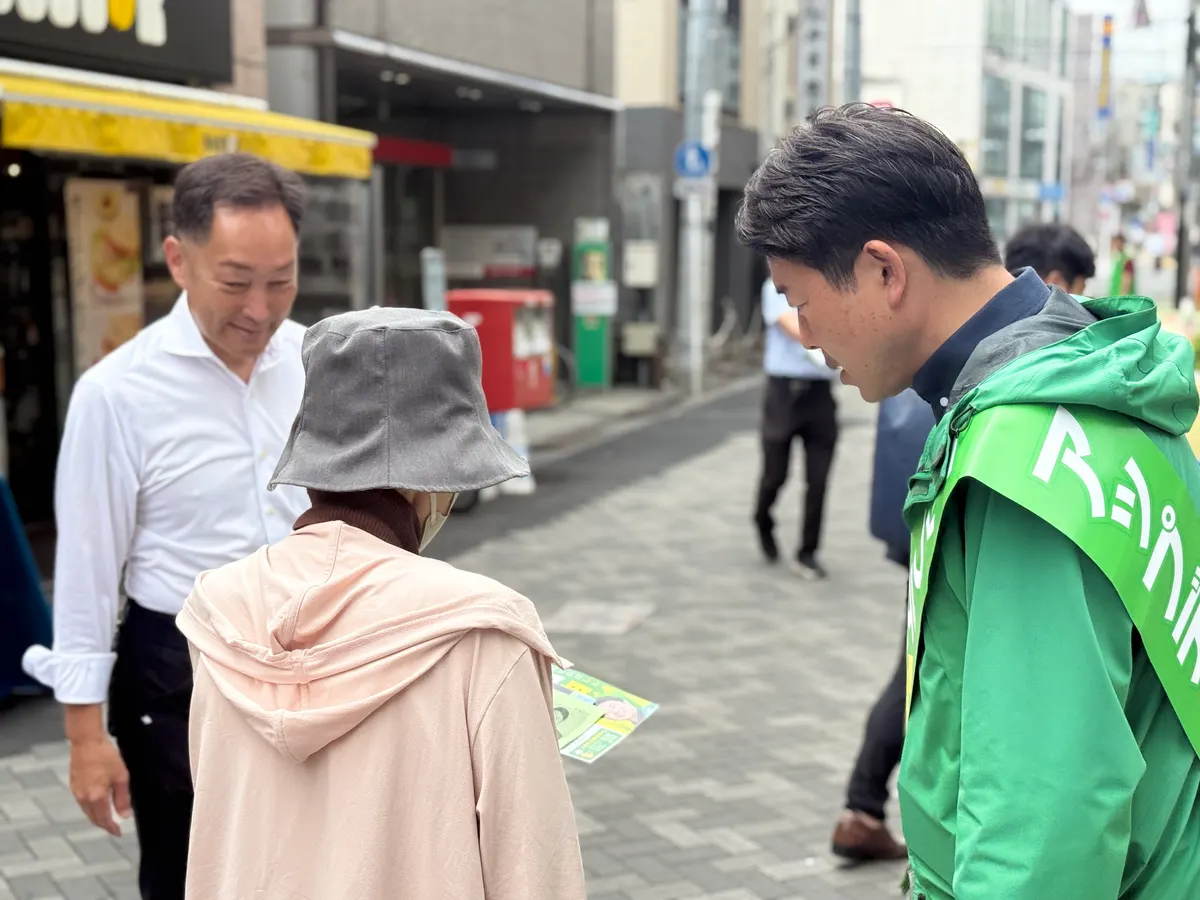 街頭1000本ノックの活動写真（6月11日 朝・高井戸・久我山・浜田山周辺）