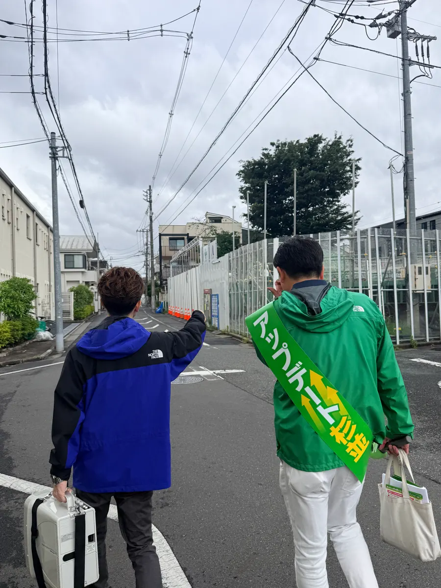街頭1000本ノックの活動写真（6月9日 午前・荻窪・天沼・清水周辺）