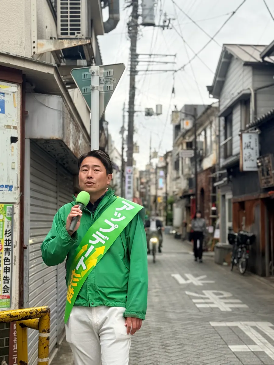 街頭1000本ノックの活動写真（6月5日 午前・荻窪・天沼・清水周辺）