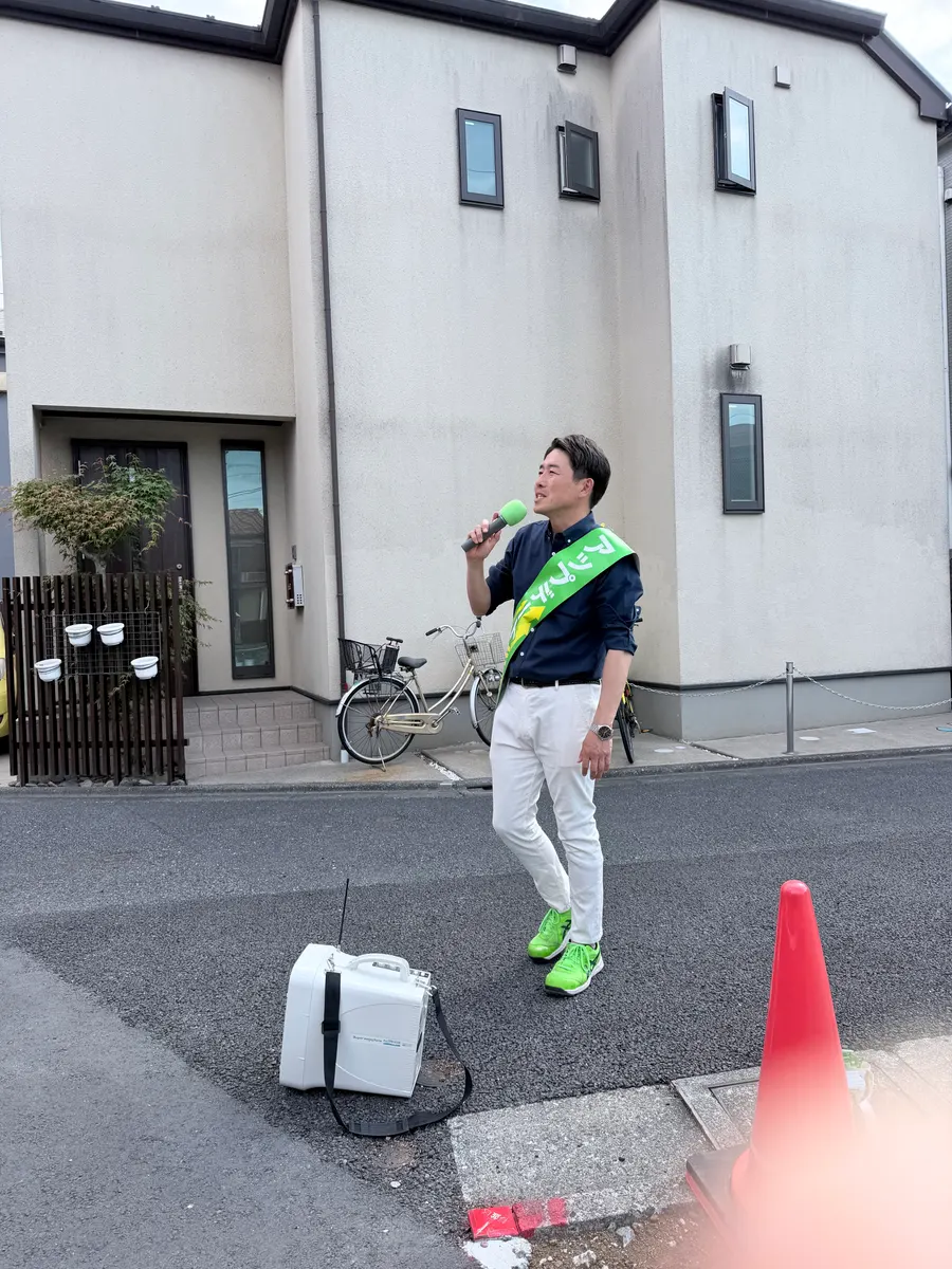 街頭1000本ノックの活動写真（6月6日 午後・高井戸・久我山・浜田山周辺）
