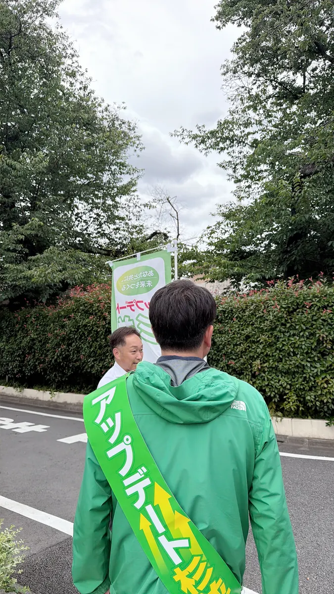 街頭1000本ノックの活動写真（6月4日 午前・井草・上井草・下井草周辺）