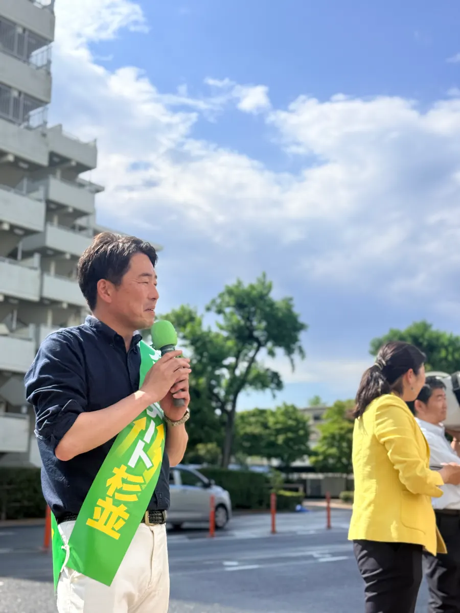 街頭1000本ノックの活動写真（6月12日 午後・井草・上井草・下井草周辺）