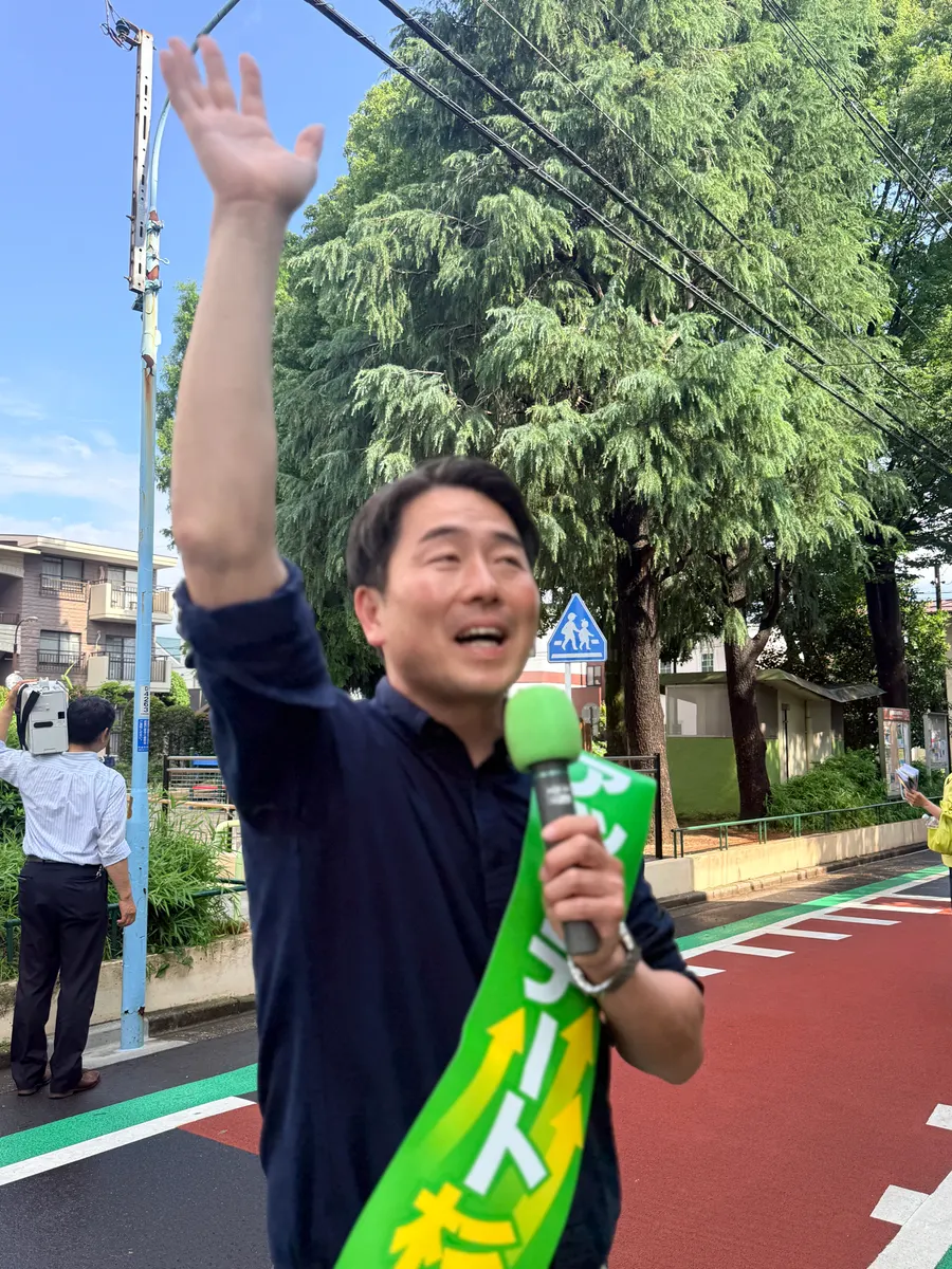 街頭1000本ノックの活動写真（6月12日 午後・井草・上井草・下井草周辺）