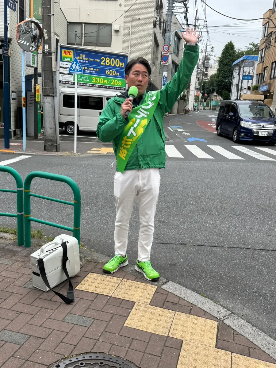 街頭1000本ノックの活動写真（6月7日 午前・西荻・善福寺・桃井周辺）