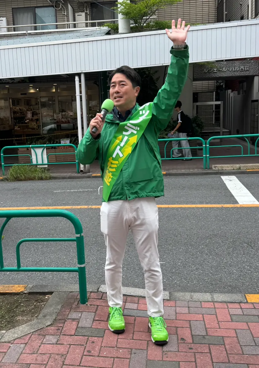 街頭1000本ノックの活動写真（6月7日 午前・西荻・善福寺・桃井周辺）