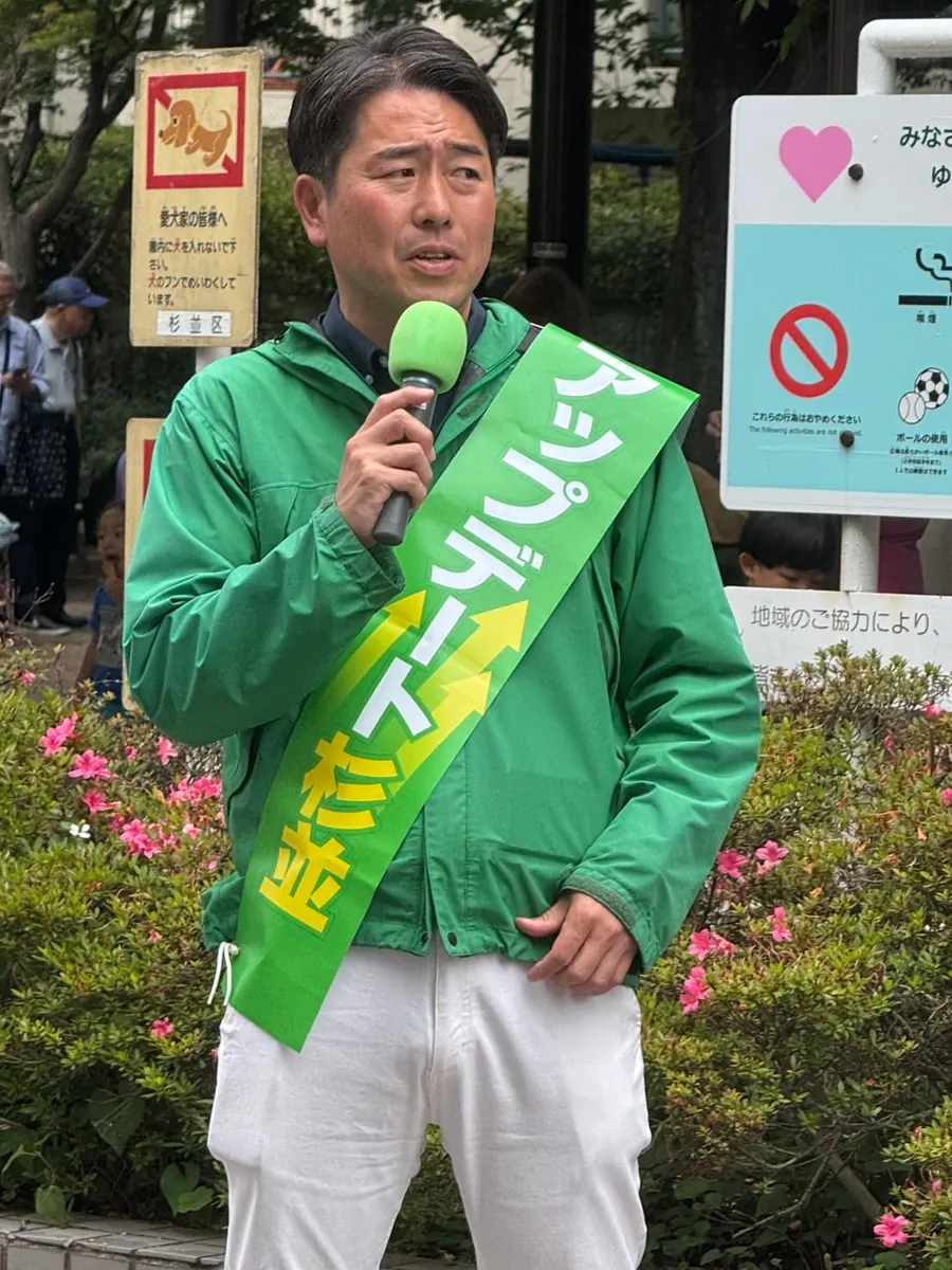 街頭1000本ノックの活動写真（6月7日 午前・西荻・善福寺・桃井周辺）