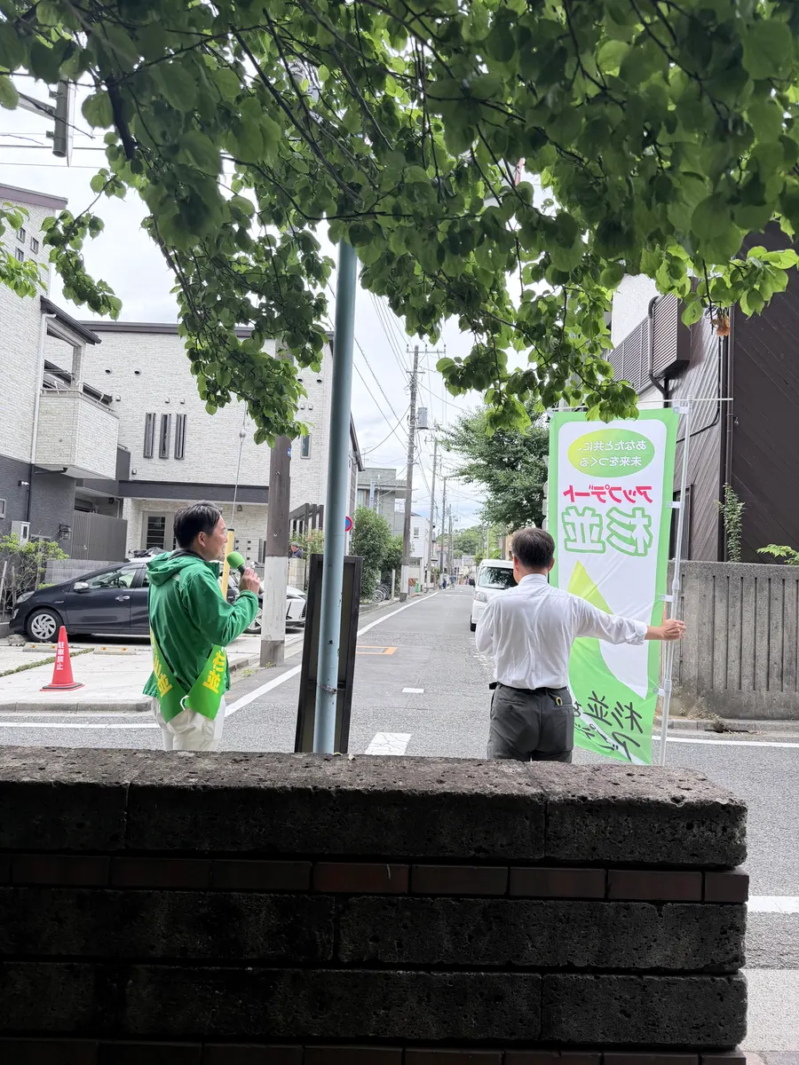 街頭1000本ノックの活動写真（6月4日 午前・井草・上井草・下井草周辺）