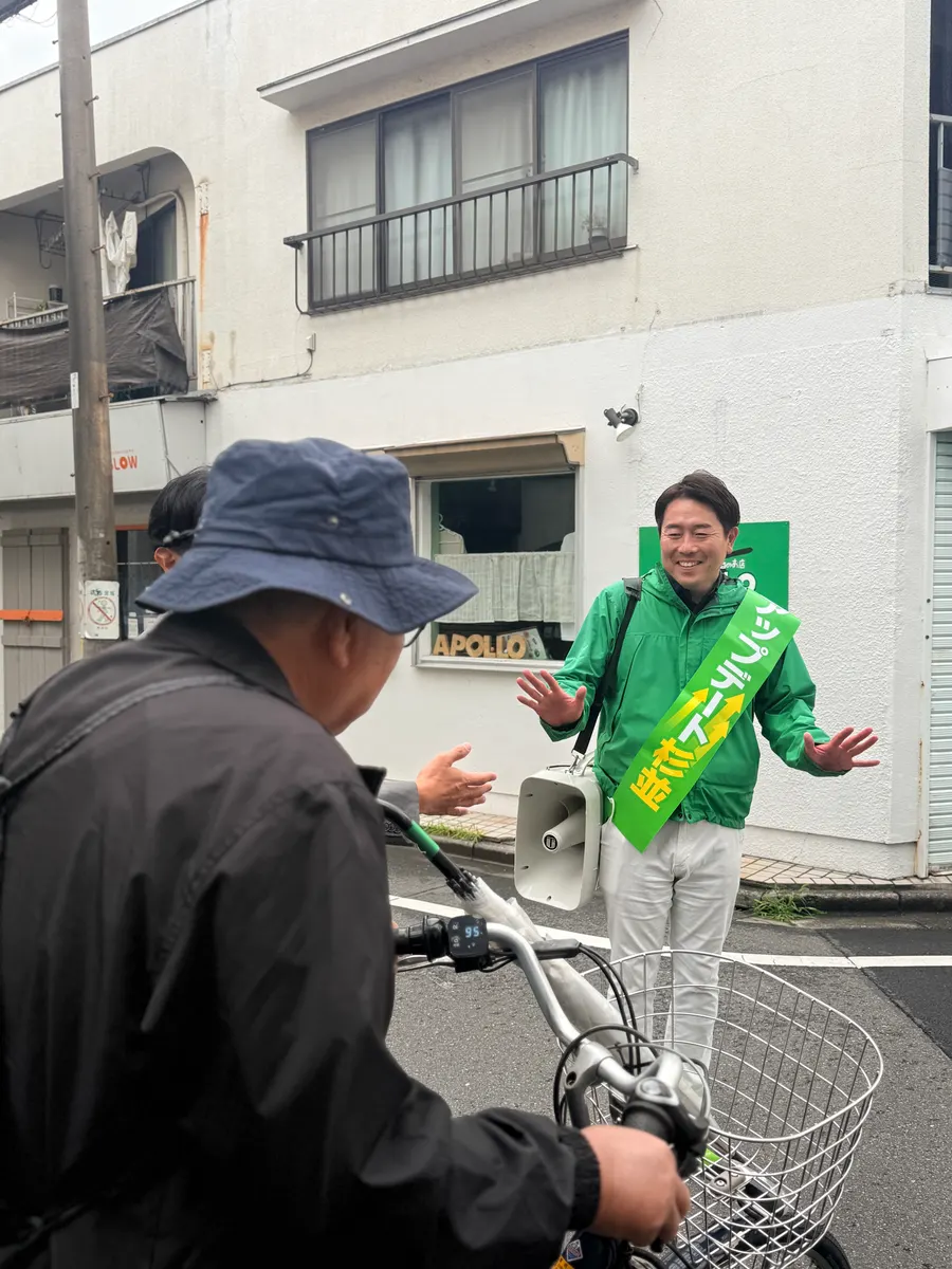 街頭1000本ノックの活動写真（6月15日 午前・荻窪・天沼・清水周辺）