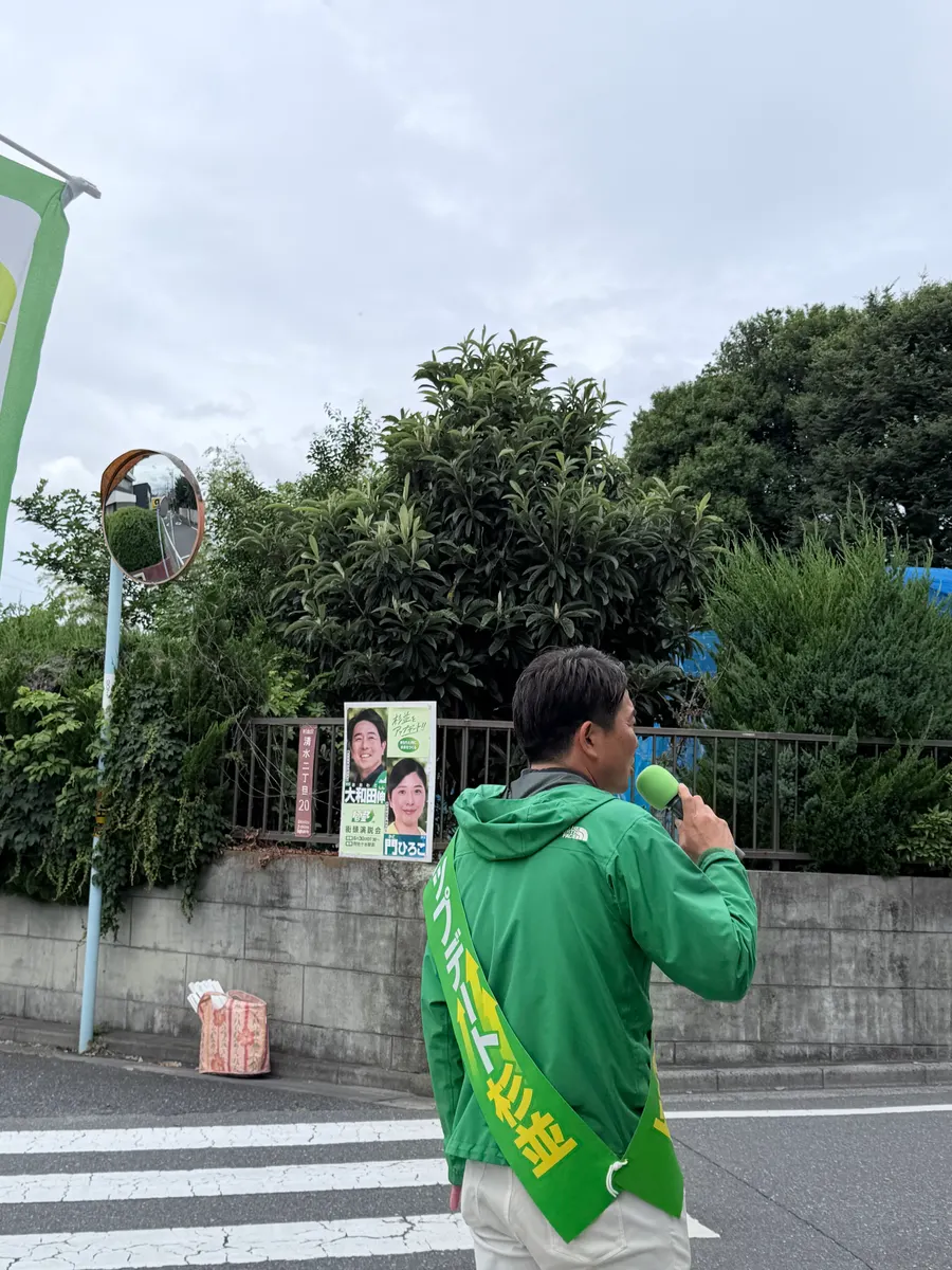 街頭1000本ノックの活動写真（6月4日 午前・井草・上井草・下井草周辺）