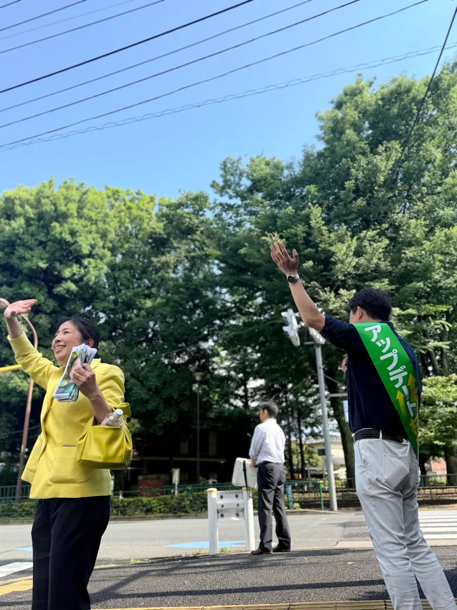 街頭1000本ノックの活動写真（6月12日 午後・井草・上井草・下井草周辺）