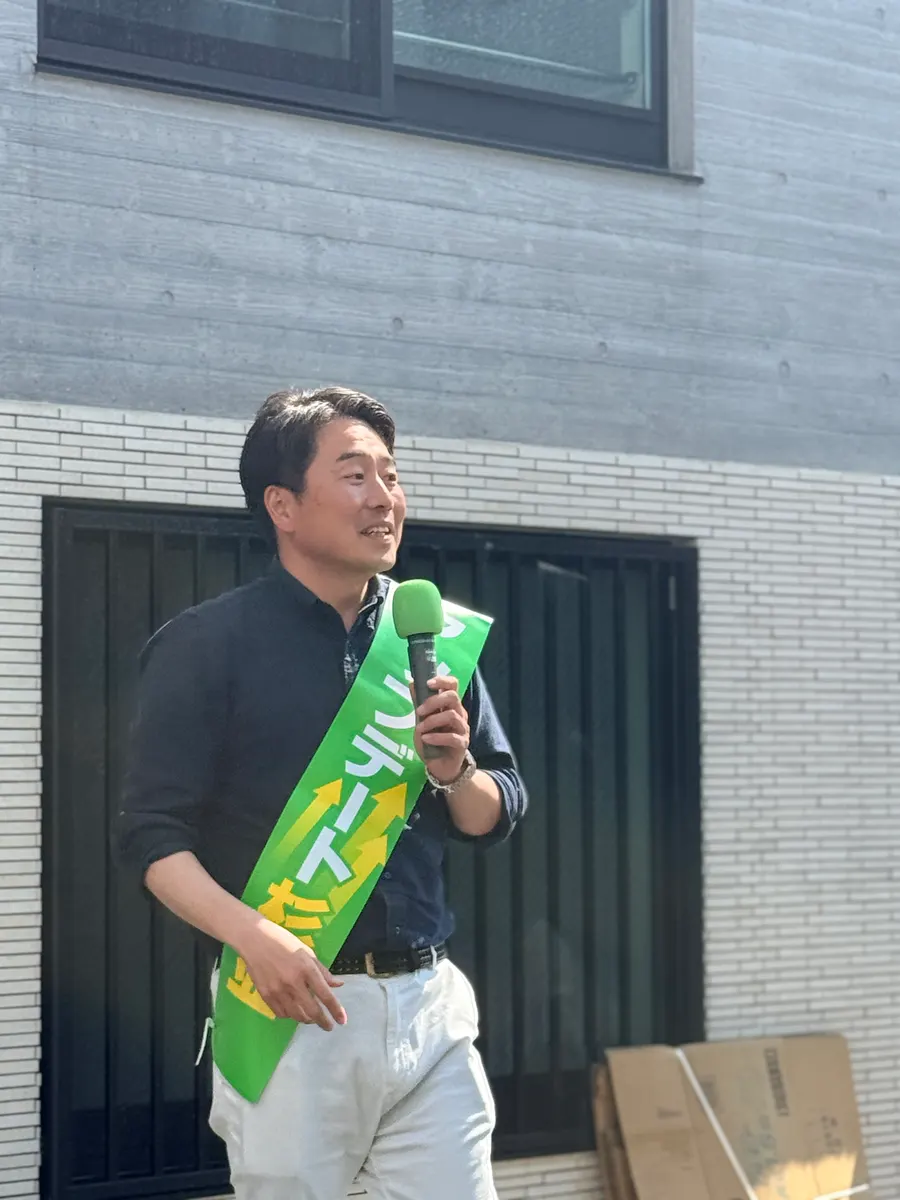 街頭1000本ノックの活動写真（6月12日 午後・井草・上井草・下井草周辺）