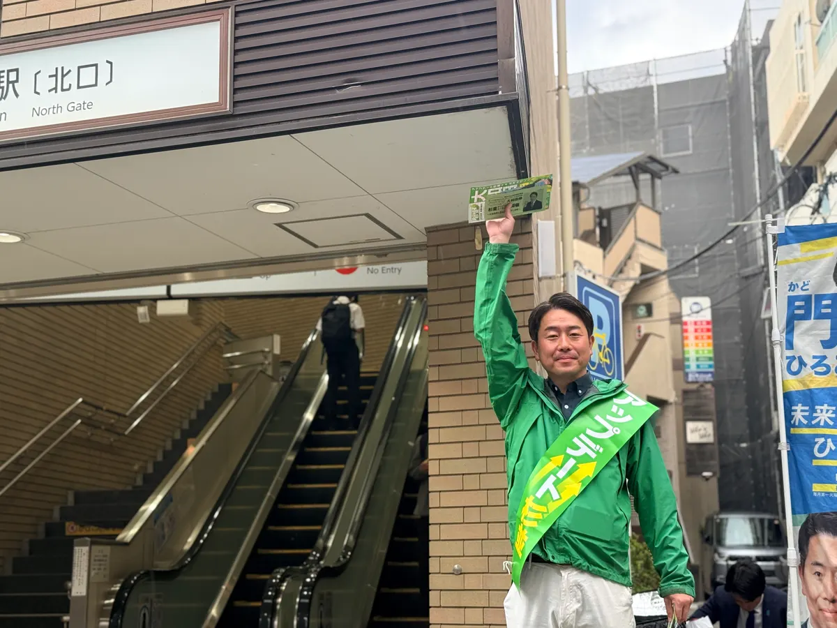 街頭1000本ノックの活動写真（6月11日 朝・高井戸・久我山・浜田山周辺）