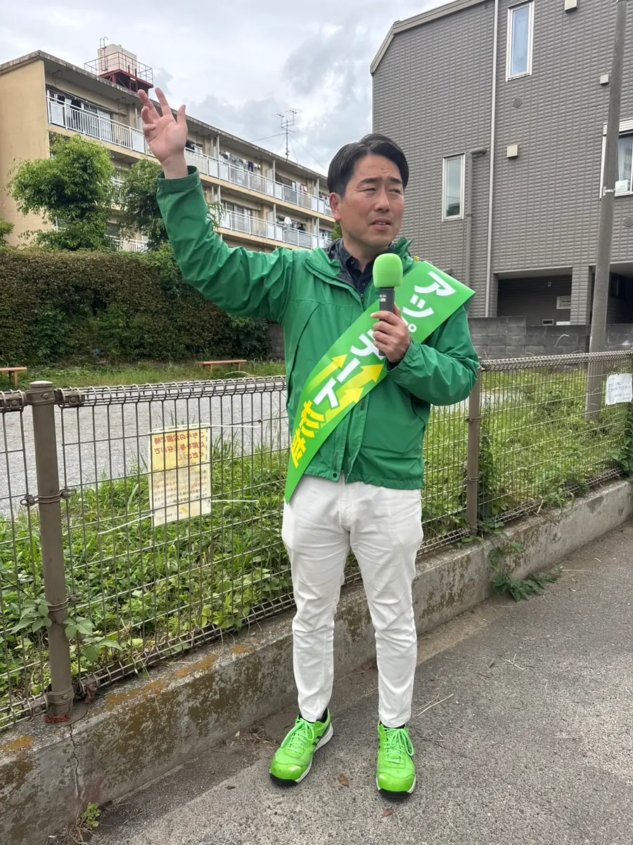 街頭1000本ノックの活動写真（6月4日 午後・永福・和泉・方南周辺）
