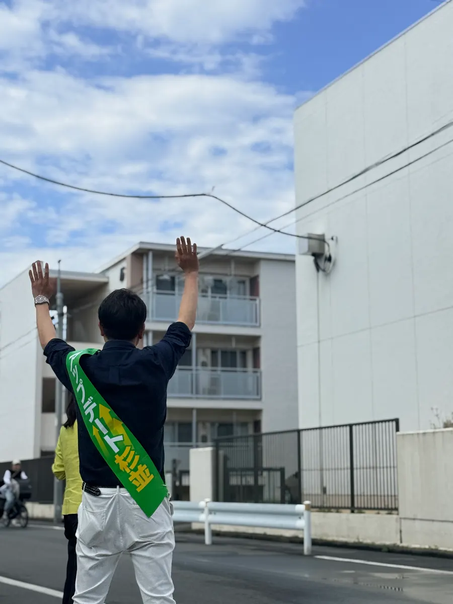 街頭1000本ノックの活動写真（6月12日 午後・井草・上井草・下井草周辺）