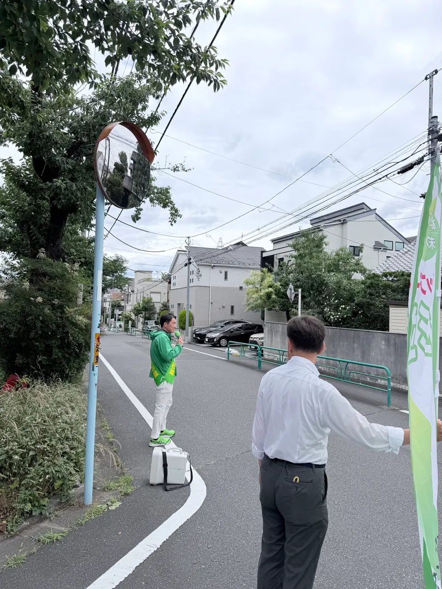 街頭1000本ノックの活動写真（6月4日 午前・井草・上井草・下井草周辺）