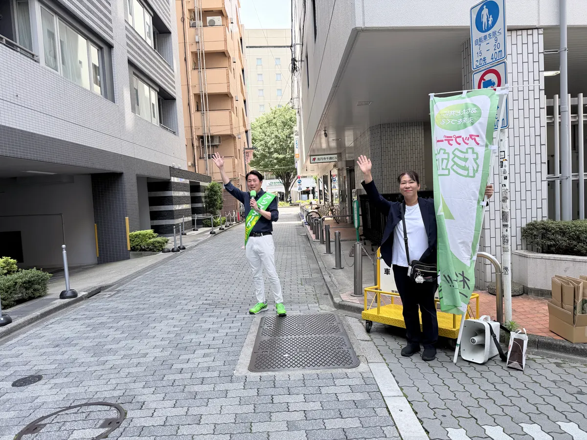 街頭1000本ノックの活動写真（6月16日 午前・高円寺・和田・堀ノ内周辺）