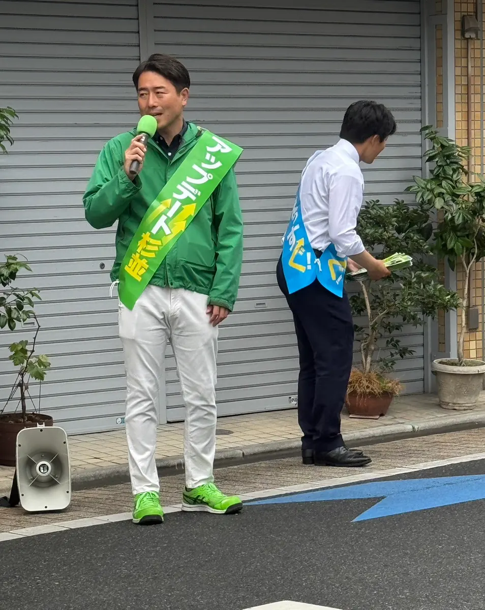 街頭1000本ノックの活動写真（6月7日 午前・西荻・善福寺・桃井周辺）