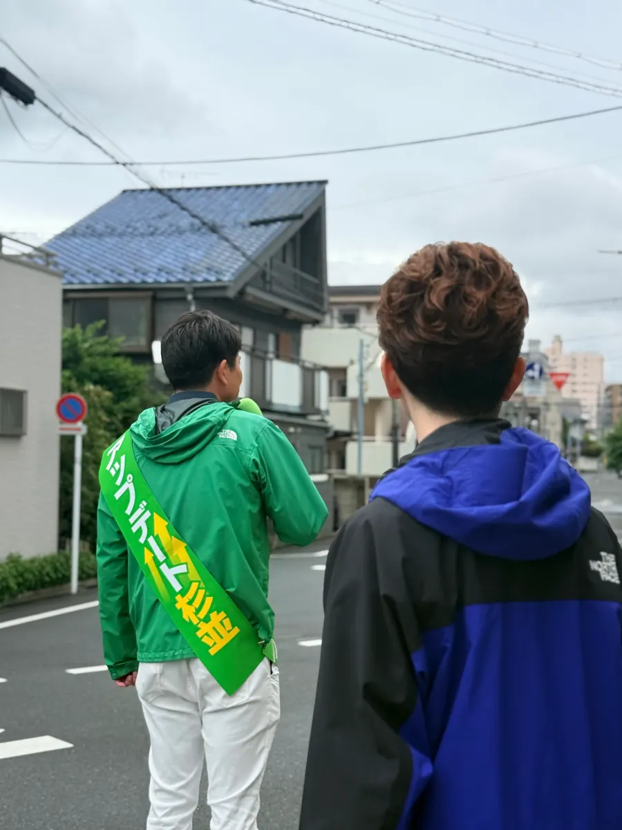 街頭1000本ノックの活動写真（6月9日 午前・荻窪・天沼・清水周辺）